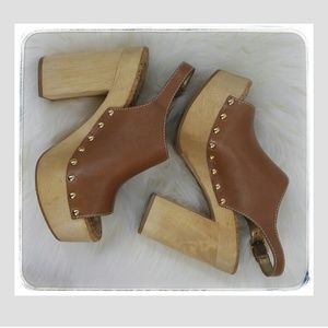 SAM EDLEMAN " Marley" Wooden Platform Clogs
